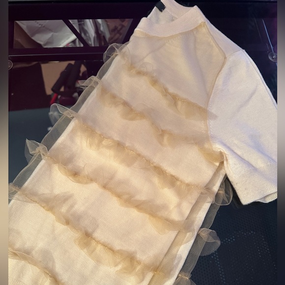 JCREW RUFFLE EMBELLISHED TOP SZ MEDIUM - Picture 7 of 7